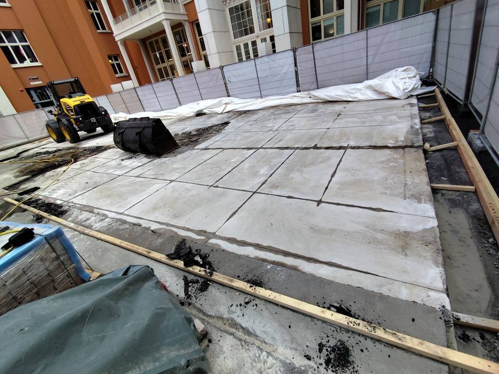 Betonboden – Großformat-Verlegung